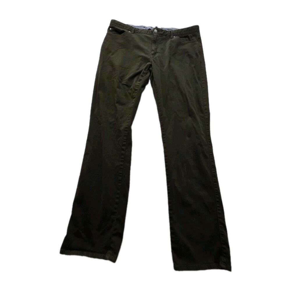 Peter Millar Pants Mens Sz 40 Dark Green Signature Sateen Casual Golf